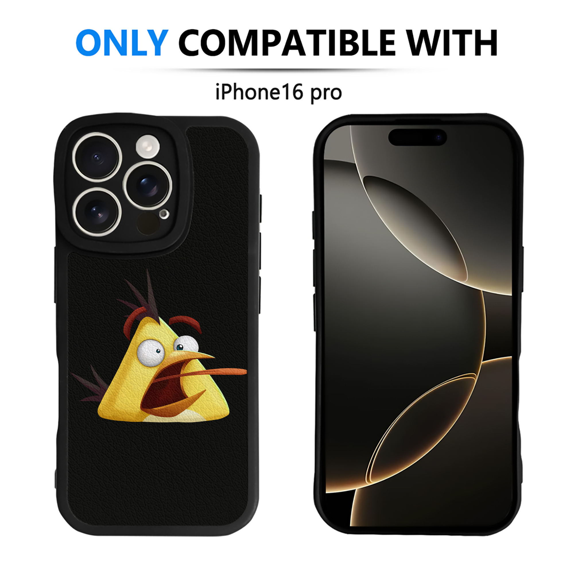 （画像用） Angry Birds アングリーバード 【iPhone 16シリーズ対応】シリコンスマホケース（レザー調） 材質：シリコン